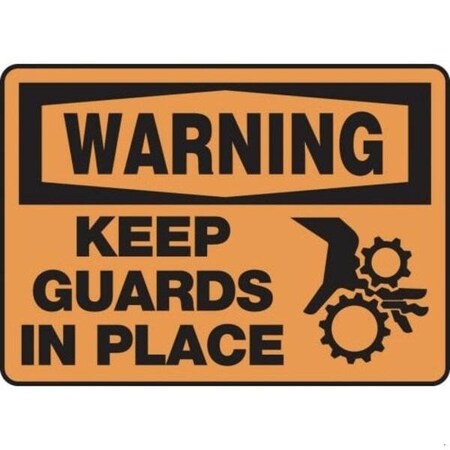 Accuform OSHA WARNING SAFETY SIGN KEEP GUARDS MEQM310VP